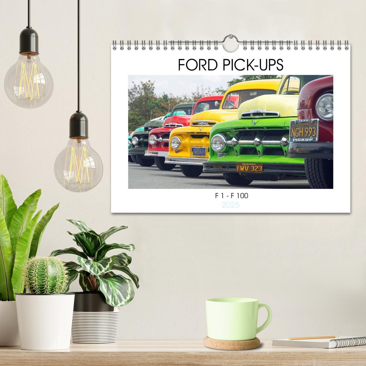 Bild: 9783435599189 | FORD PICK-UPS F 1 - F 100 (Wandkalender 2025 DIN A4 quer), CALVENDO...