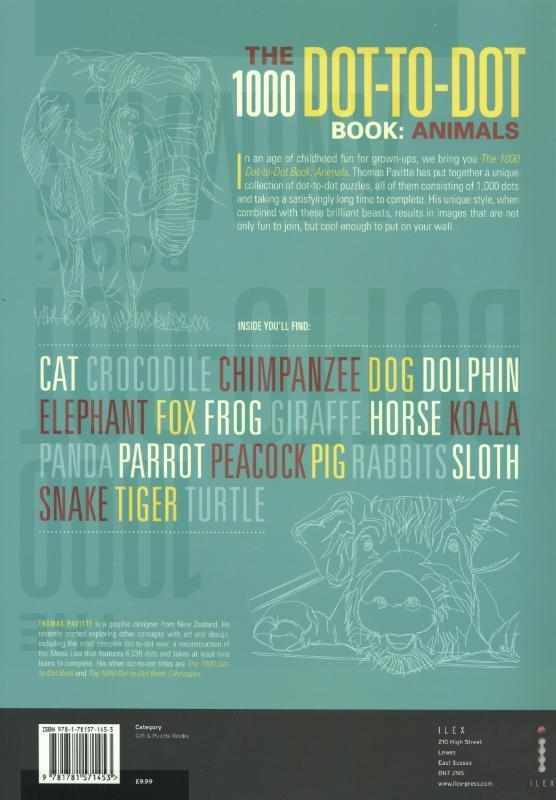 Rückseite: 9781781571453 | The 1000 Dot-To-Dot Book: Animals | Thomas Pavitte | Taschenbuch