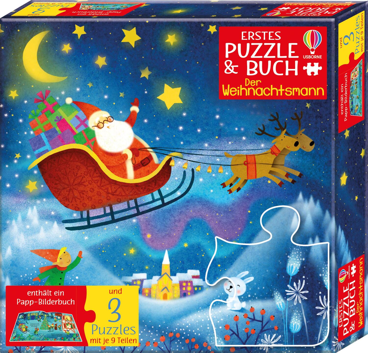 Cover: 9781789417203 | Erstes Puzzle &amp; Buch: Der Weihnachtsmann | 3 Puzzles mit je 9 Teilen