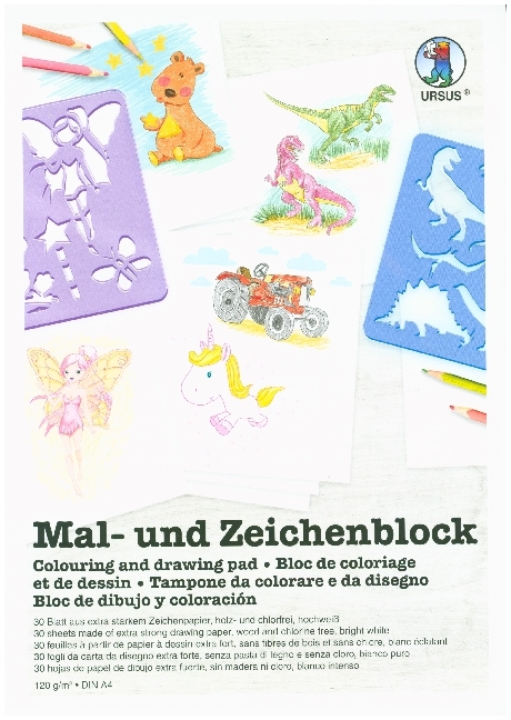 Cover: 4008525241355 | URSUS Zeichen und Künstlerbedarf Mal- &amp; Zeichenblock, 120 g/m², DIN...