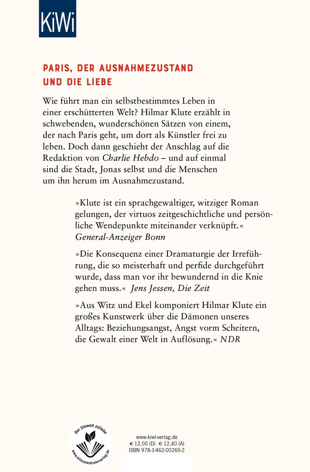Rückseite: 9783462002652 | Oberkampf | Roman | Hilmar Klute | Taschenbuch | Deutsch | 2022