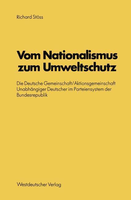 Cover: 9783531115122 | Vom Nationalismus zum Umweltschutz | Richard Stöss | Taschenbuch