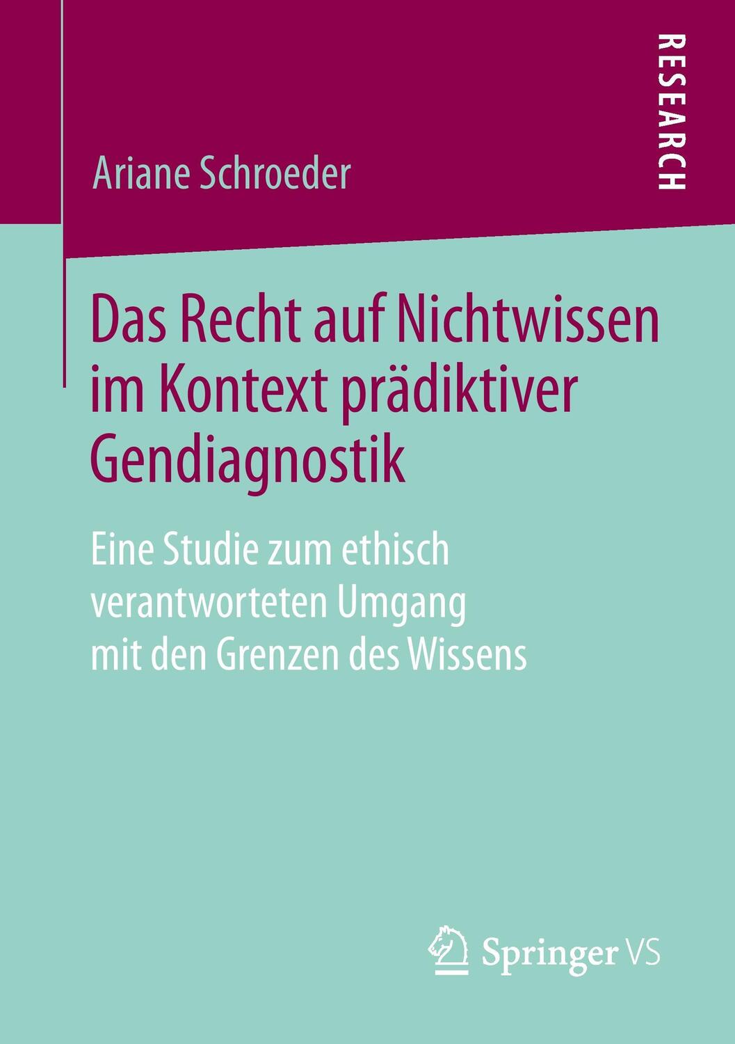Cover: 9783658071455 | Das Recht auf Nichtwissen im Kontext prädiktiver Gendiagnostik | Buch