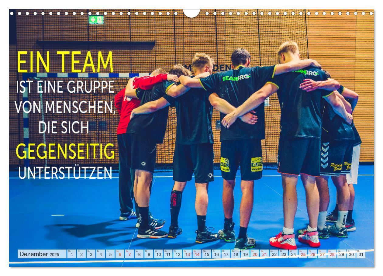 Bild: 9783435117284 | Positive Gedanken - Motivation und Handball (Wandkalender 2025 DIN...