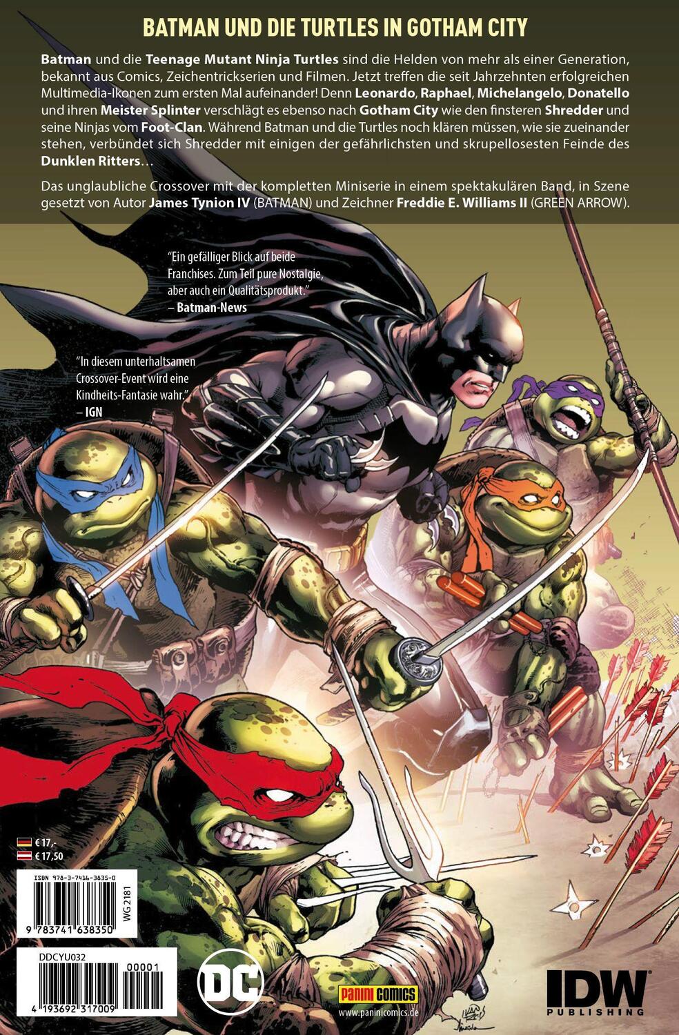 Rückseite: 9783741638350 | Batman/Teenage Mutant Ninja Turtles | James Tynion Iv (u. a.) | Buch