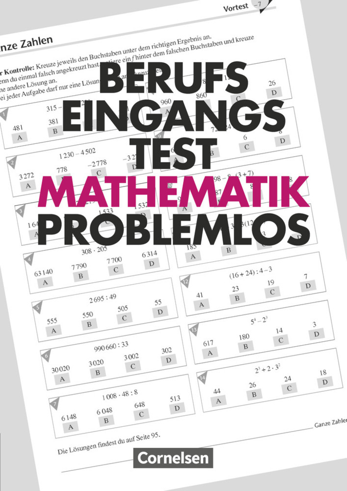 Cover: 9783590103603 | Berufseingangstest: Mathematik problemlos | Trainingsbuch mit Lösungen