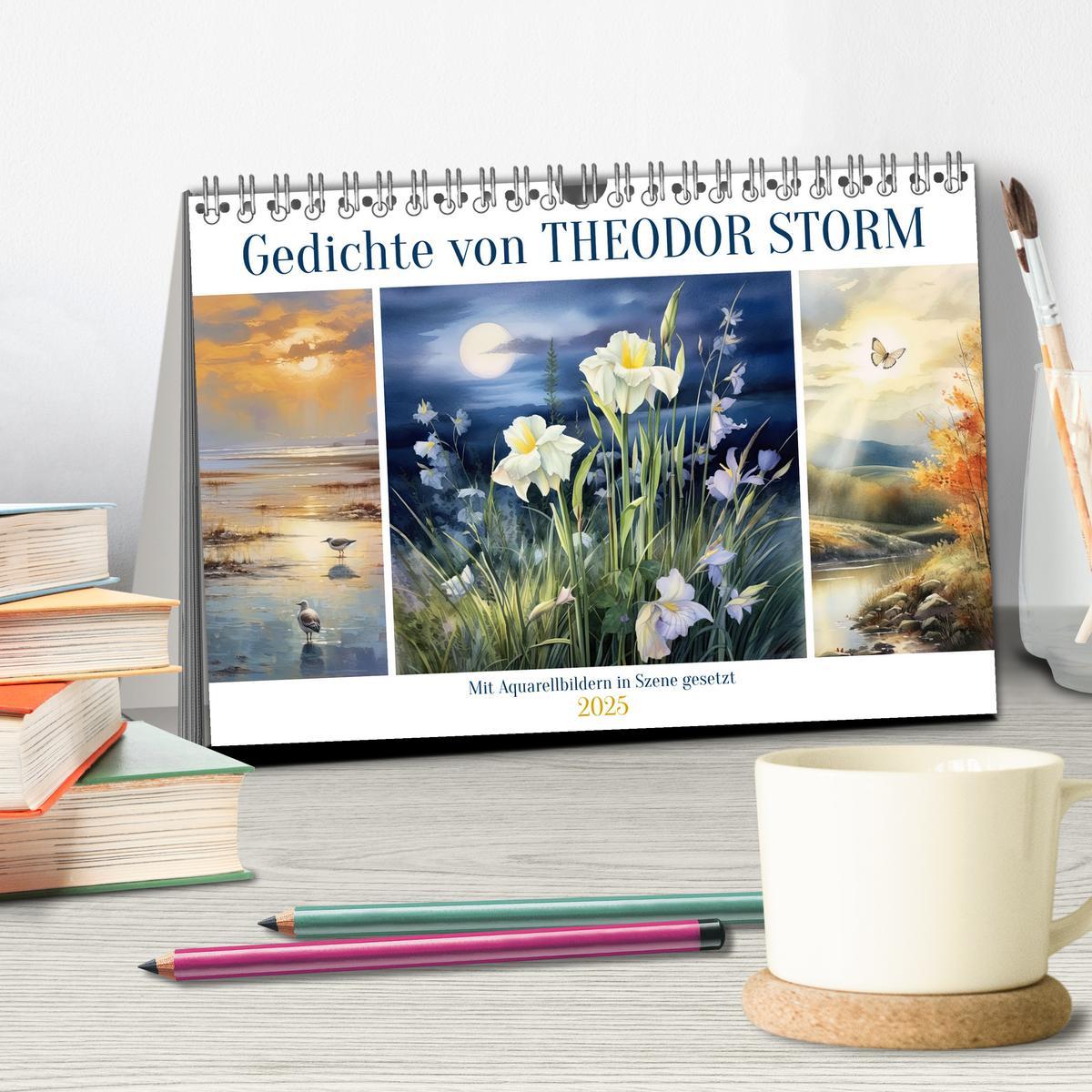 Bild: 9783383896507 | Gedichte von Theodor Storm (Tischkalender 2025 DIN A5 quer),...