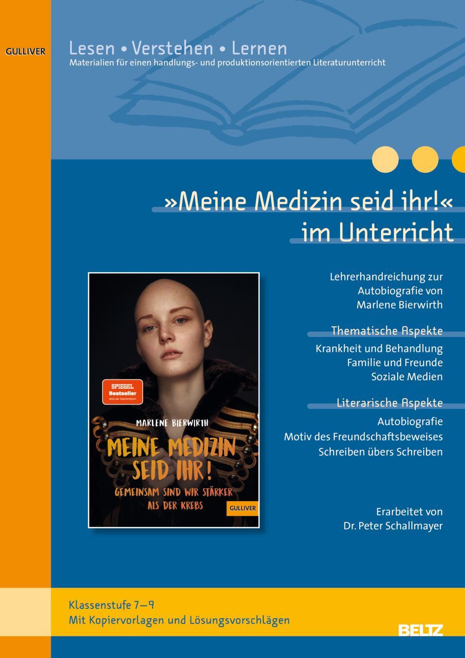 Cover: 9783407720214 | »Meine Medizin seid ihr« im Unterricht | Peter Schallmayer | Broschüre