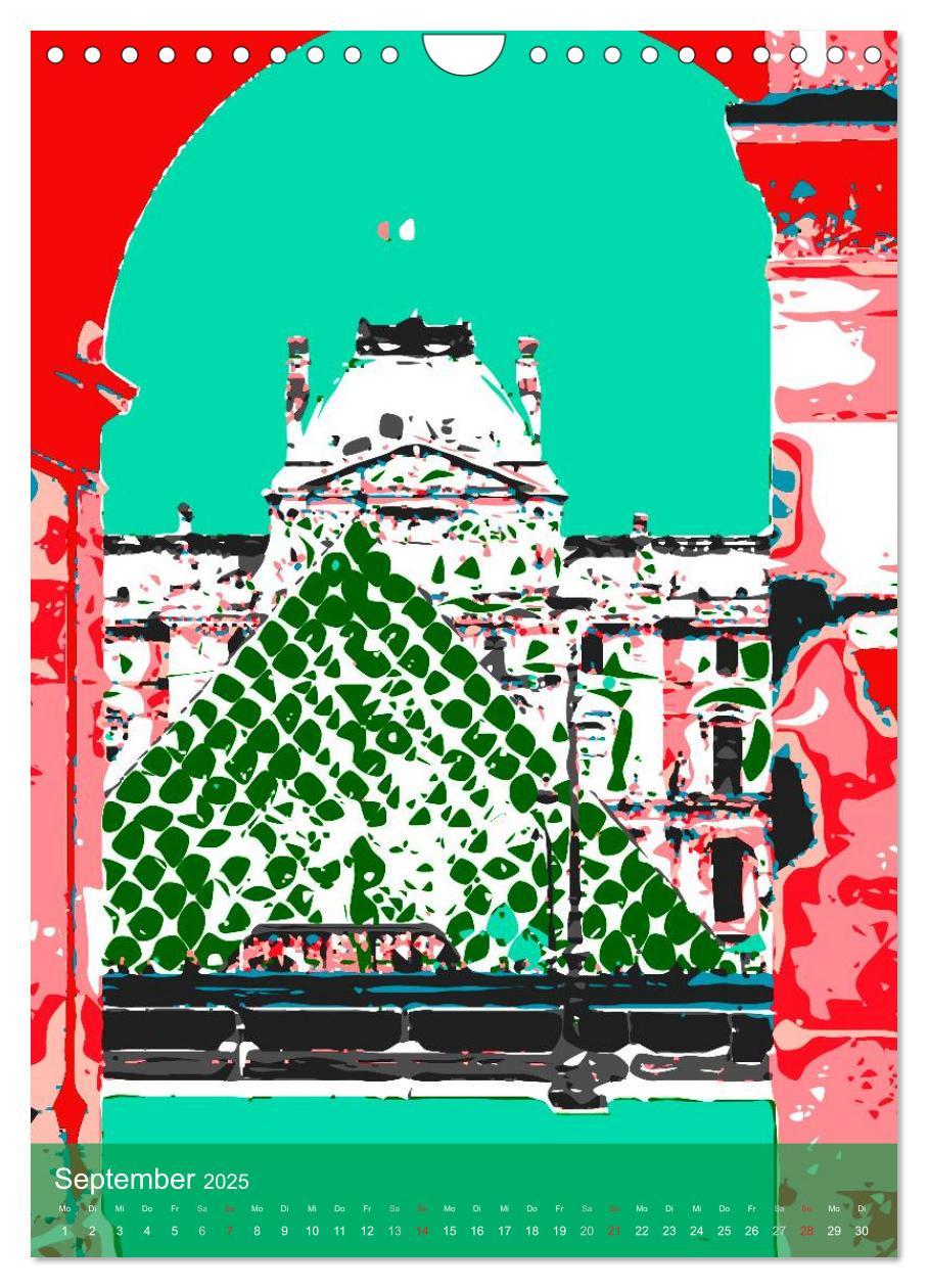 Bild: 9783457016633 | Paris pop-art (Wandkalender 2025 DIN A4 hoch), CALVENDO Monatskalender