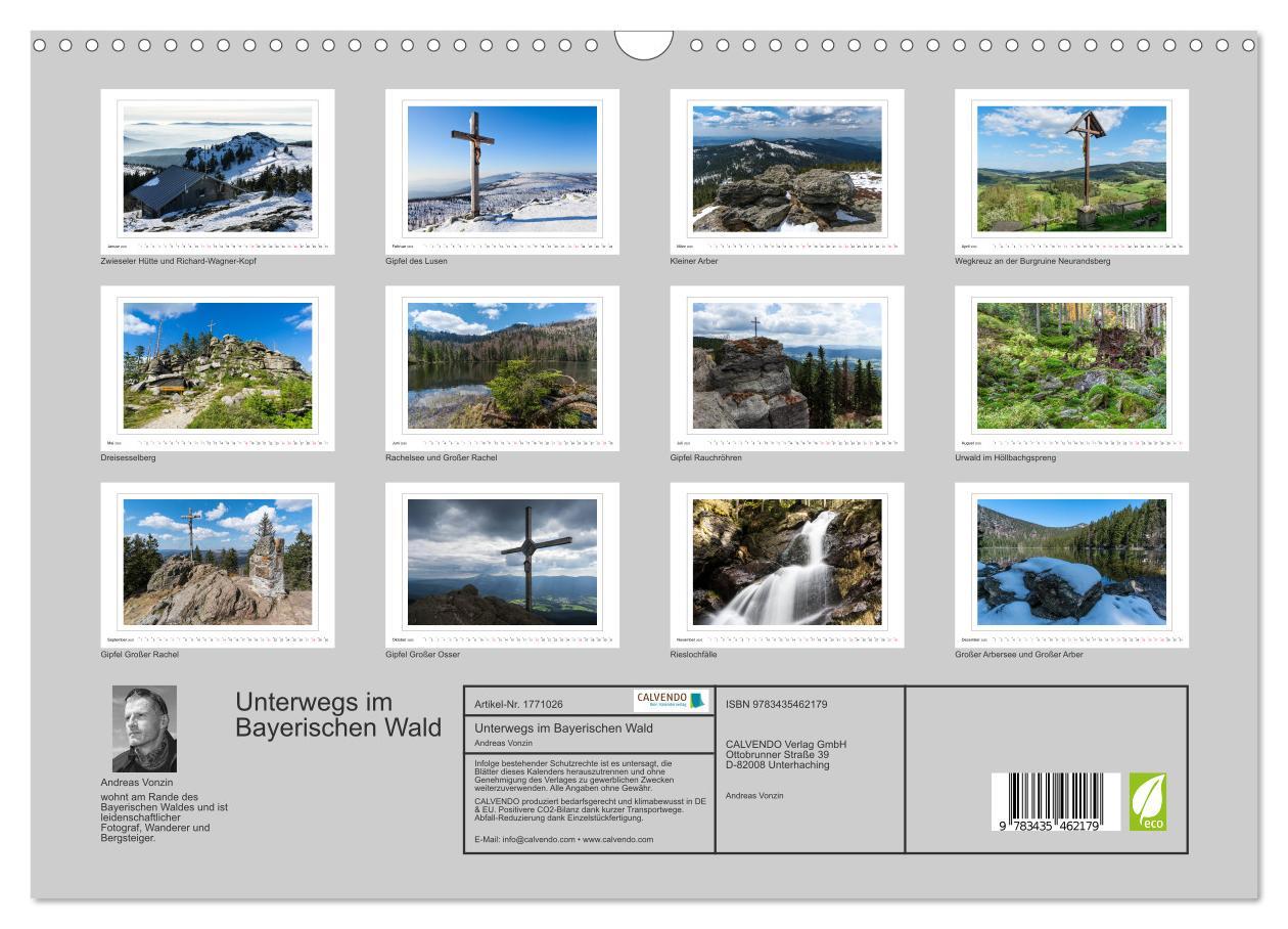 Bild: 9783435462179 | Unterwegs im Bayerischen Wald (Wandkalender 2025 DIN A3 quer),...