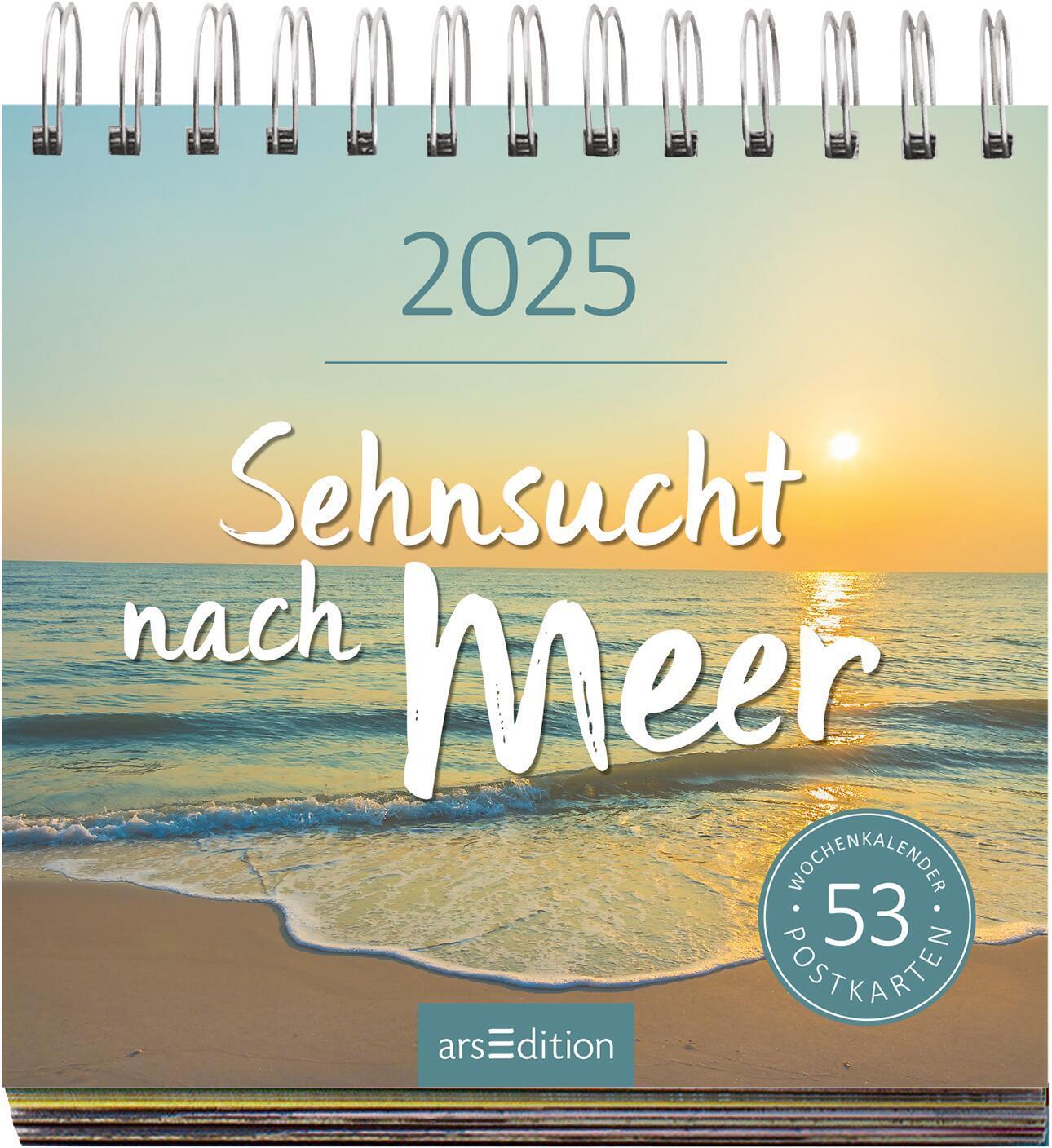 Bild: 4014489132813 | Postkartenkalender Sehnsucht nach Meer 2025 | Kalender | 108 S. | 2025