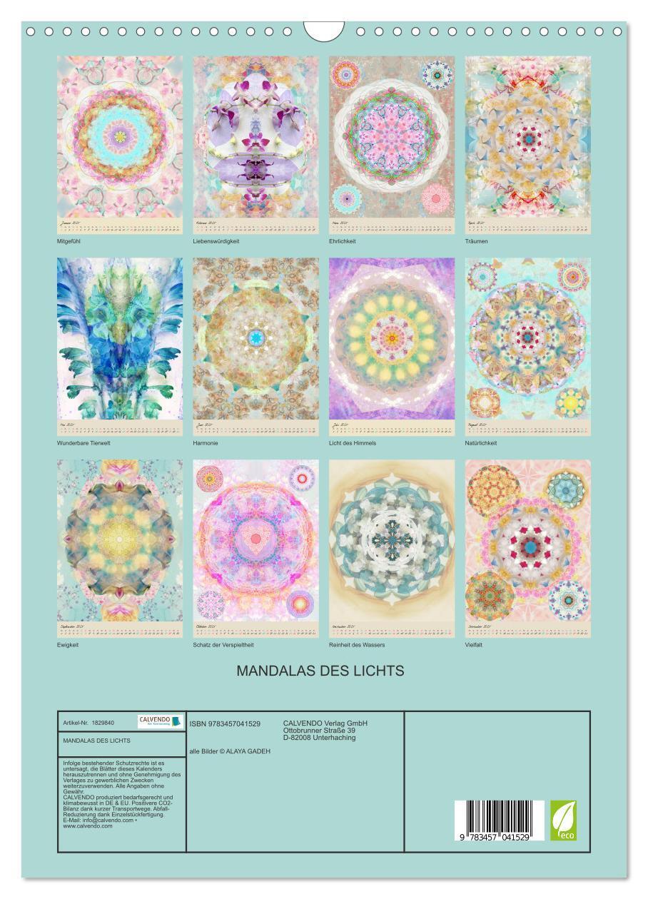 Bild: 9783457041529 | MANDALAS DES LICHTS (Wandkalender 2025 DIN A3 hoch), CALVENDO...