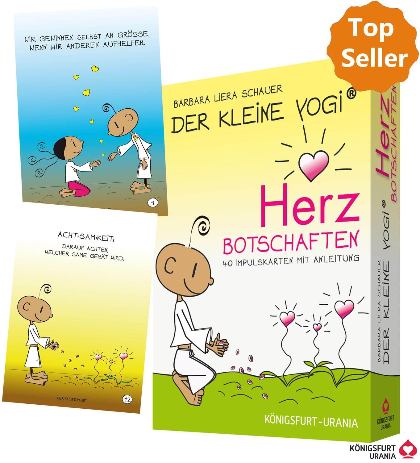 Cover: 9783868261882 | Der Kleine Yogi Herzbotschaften | 40 Impulskarten mit Anleitung | Buch