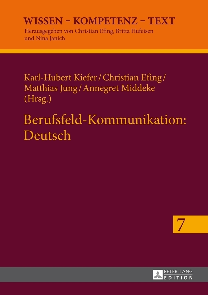 Cover: 9783631629512 | Berufsfeld-Kommunikation: Deutsch | Karl-Hubert Kiefer (u. a.) | Buch