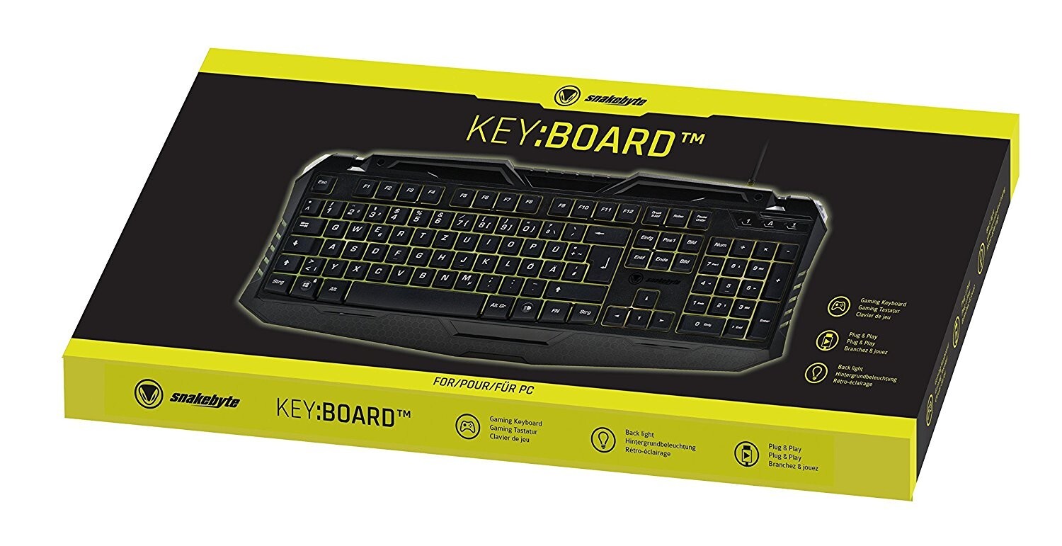 Cover: 4039621909726 | snakebyte KEY:BOARD, PC Tastatur, Gaming-Keyboard, schwarz mit...