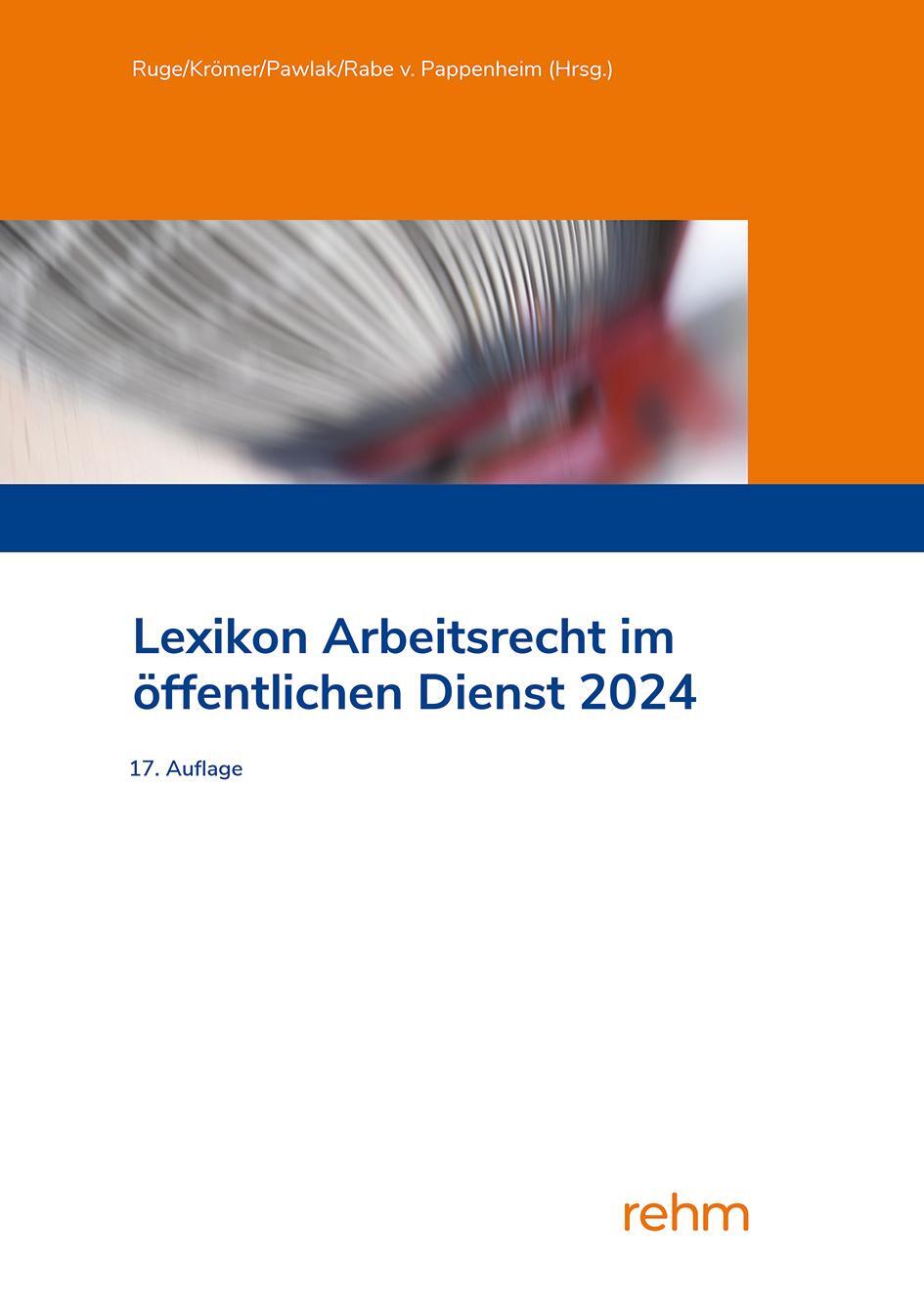 Cover: 9783807328751 | Lexikon Arbeitsrecht im öffentlichen Dienst 2024 | Krömer (u. a.)