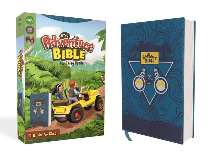 Cover: 9780310458791 | Nirv, Adventure Bible for Early Readers, Leathersoft, Blue, Full Color