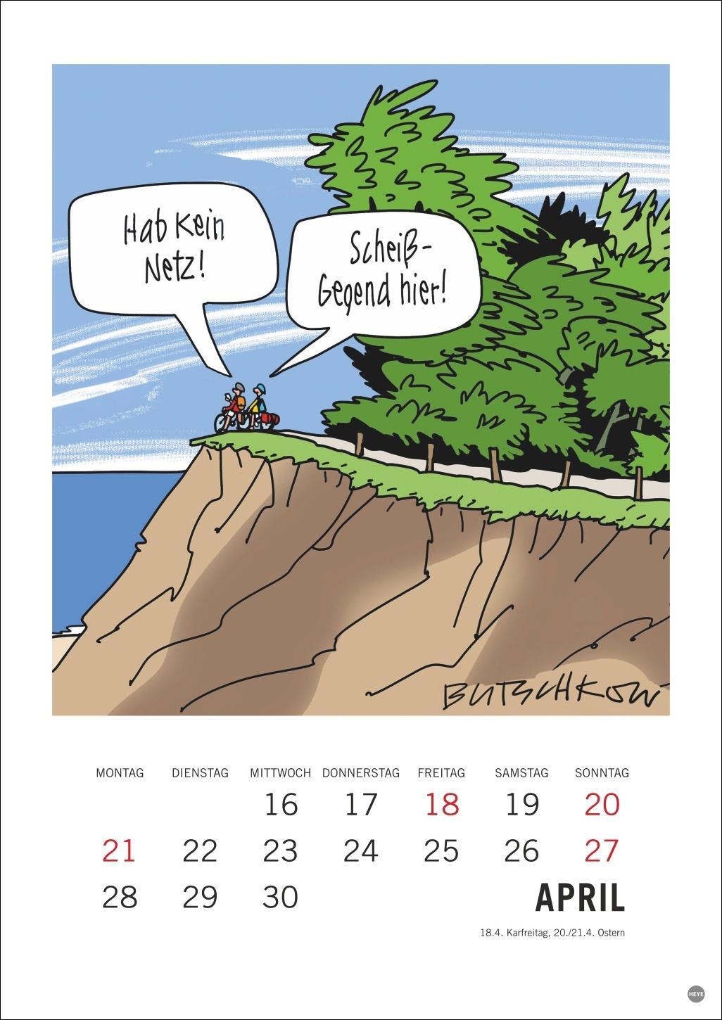 Bild: 9783756408665 | Peter Butschkow: Cartoon-Kracher Halbmonatskalender 2025 | Kalender