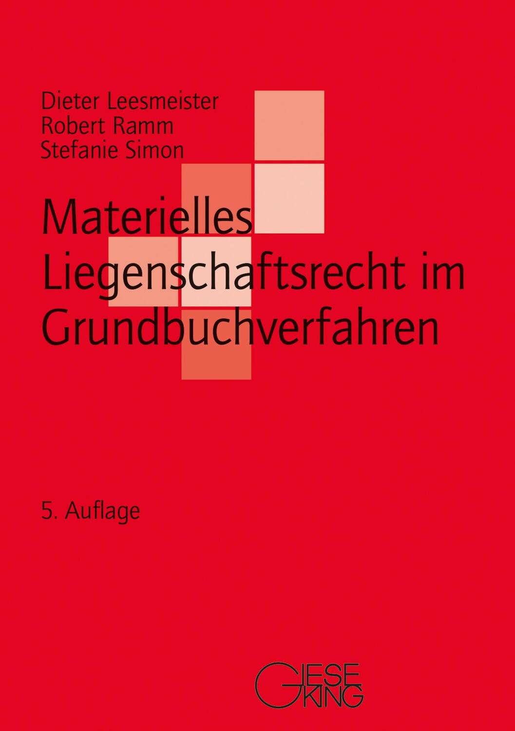 Cover: 9783769412963 | Materielles Liegenschaftsrecht im Grundbuchverfahren | Taschenbuch