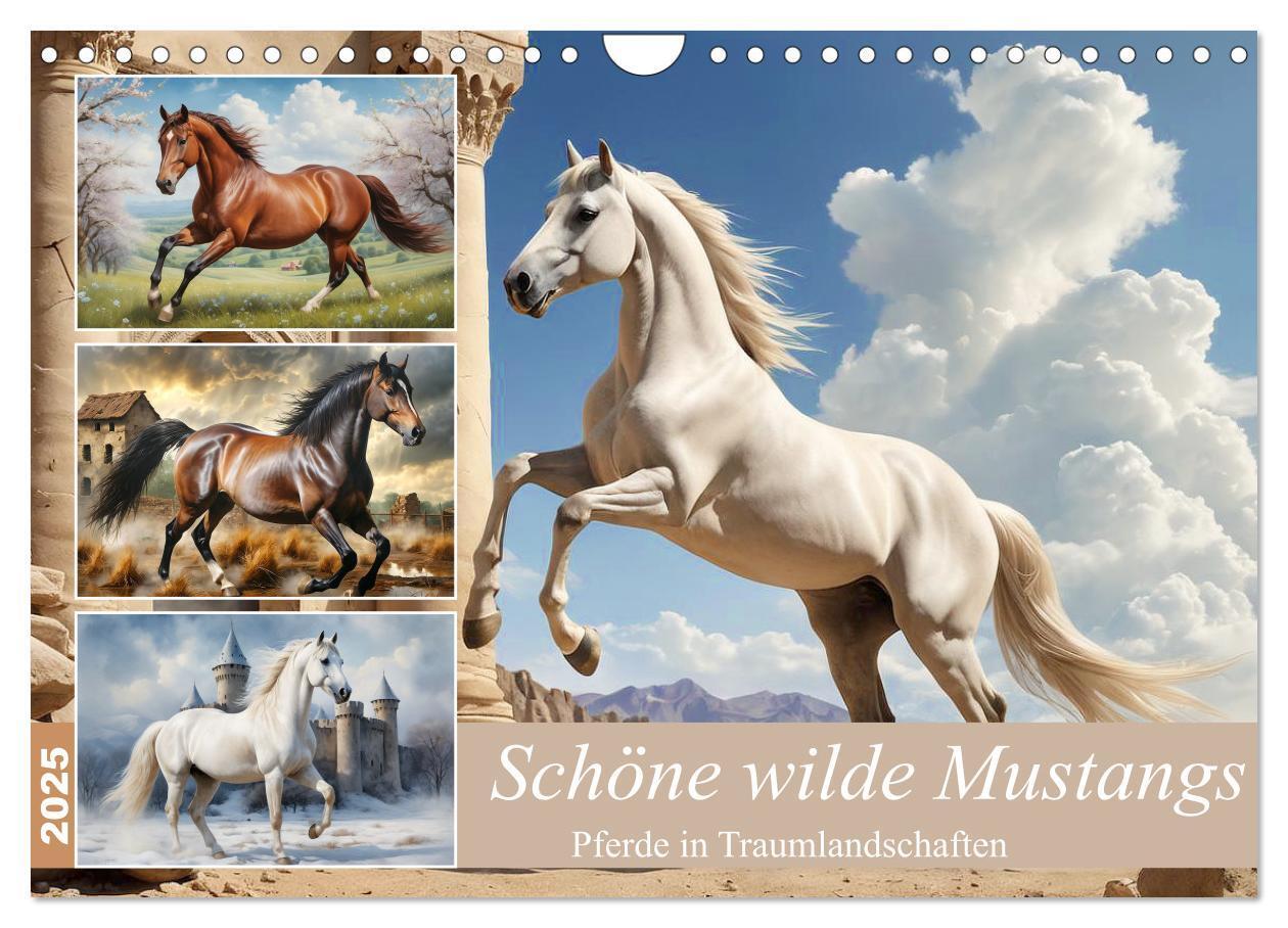 Cover: 9783457170977 | Schöne wilde Mustangs (Wandkalender 2025 DIN A4 quer), CALVENDO...