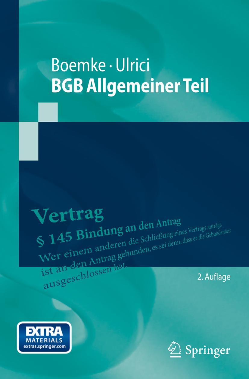 Cover: 9783642391705 | BGB Allgemeiner Teil | Bernhard Ulrici (u. a.) | Taschenbuch | xxxii