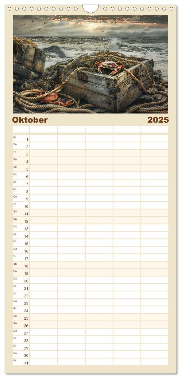 Bild: 9783457150924 | Familienplaner 2025 - Strandgut mit 5 Spalten (Wandkalender, 21 x...