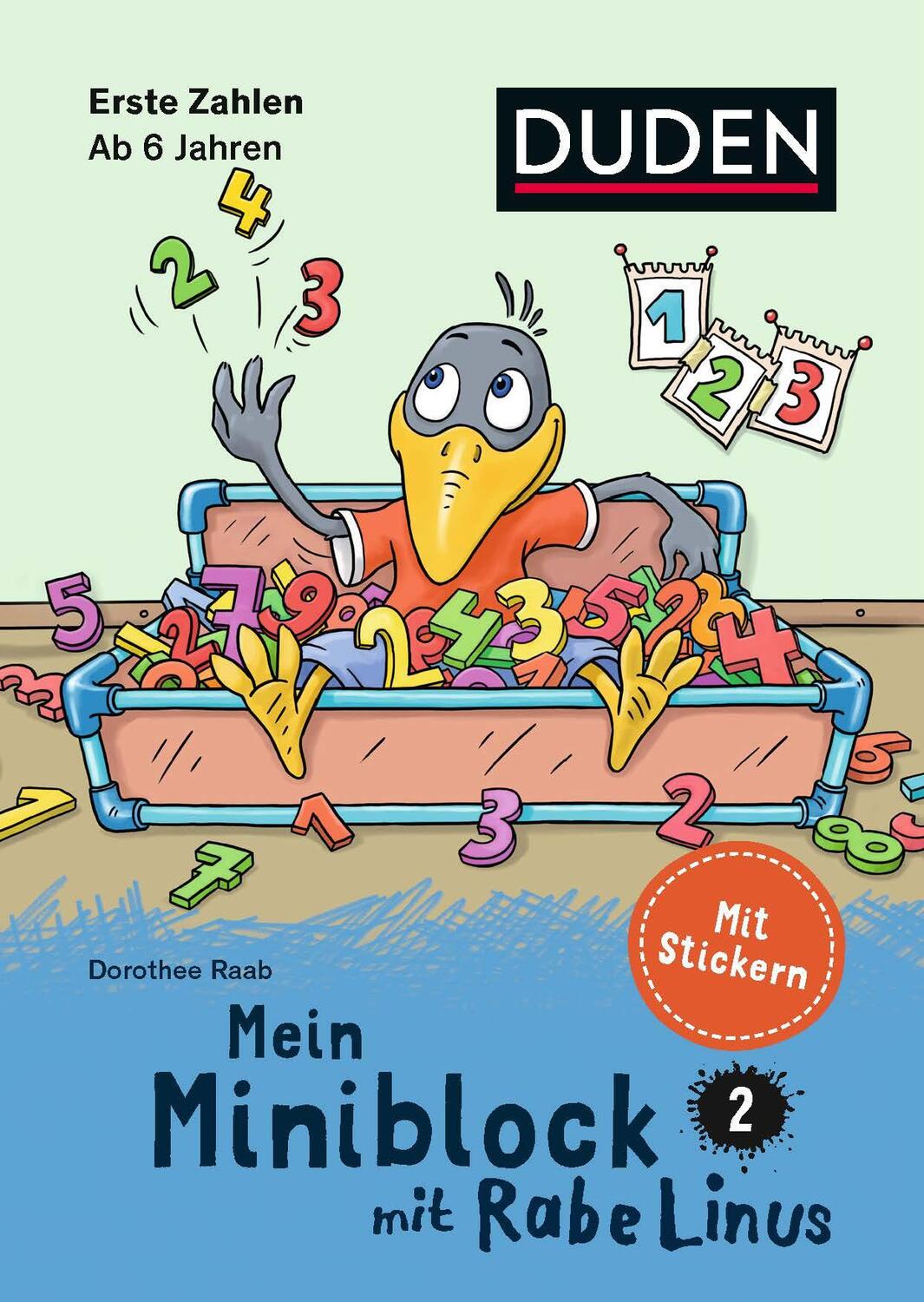 Cover: 9783411757527 | Mein Miniblock mit Rabe Linus - Erste Zahlen | Dorothee Raab | Buch