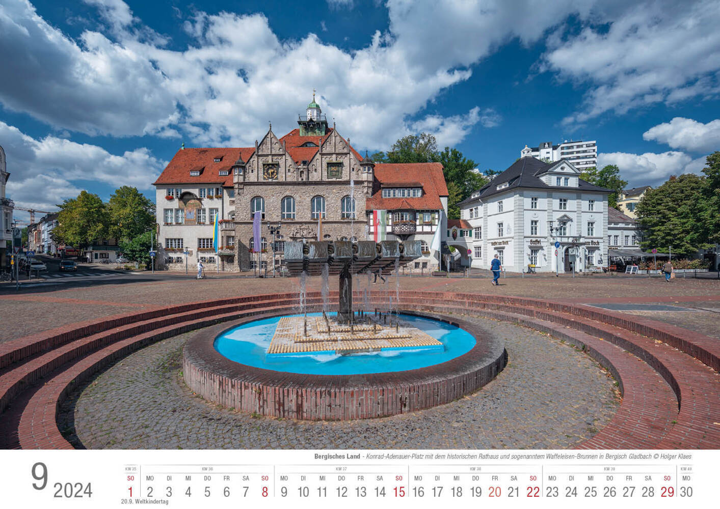 Bild: 9783965351837 | Bergisches Land 2024 Bildkalender A3 quer, spiralgebunden | Klaes