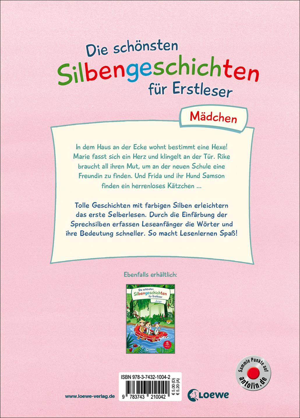 Rückseite: 9783743210042 | Die schönsten Silbengeschichten für Erstleser - Mädchen | Buch | 96 S.