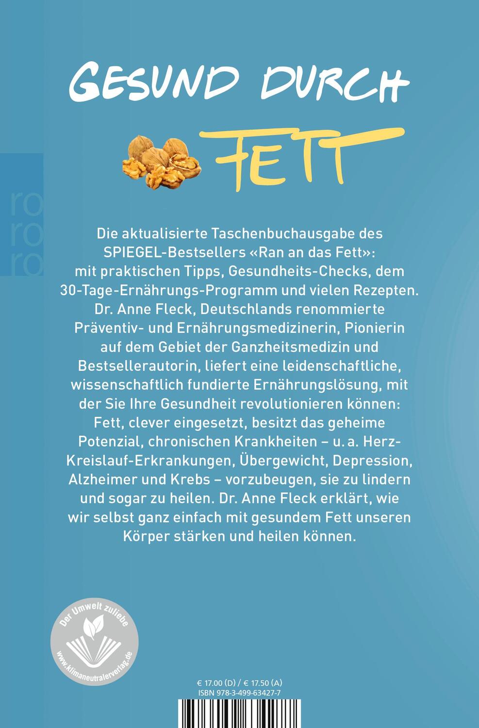 Rückseite: 9783499634277 | Ran an das Fett - Das Praxisbuch | Anne Fleck | Taschenbuch | Deutsch