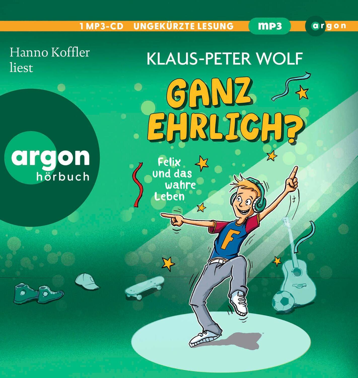 Cover: 9783839843253 | Ganz ehrlich? Felix und das wahre Leben | Klaus-Peter Wolf | MP3