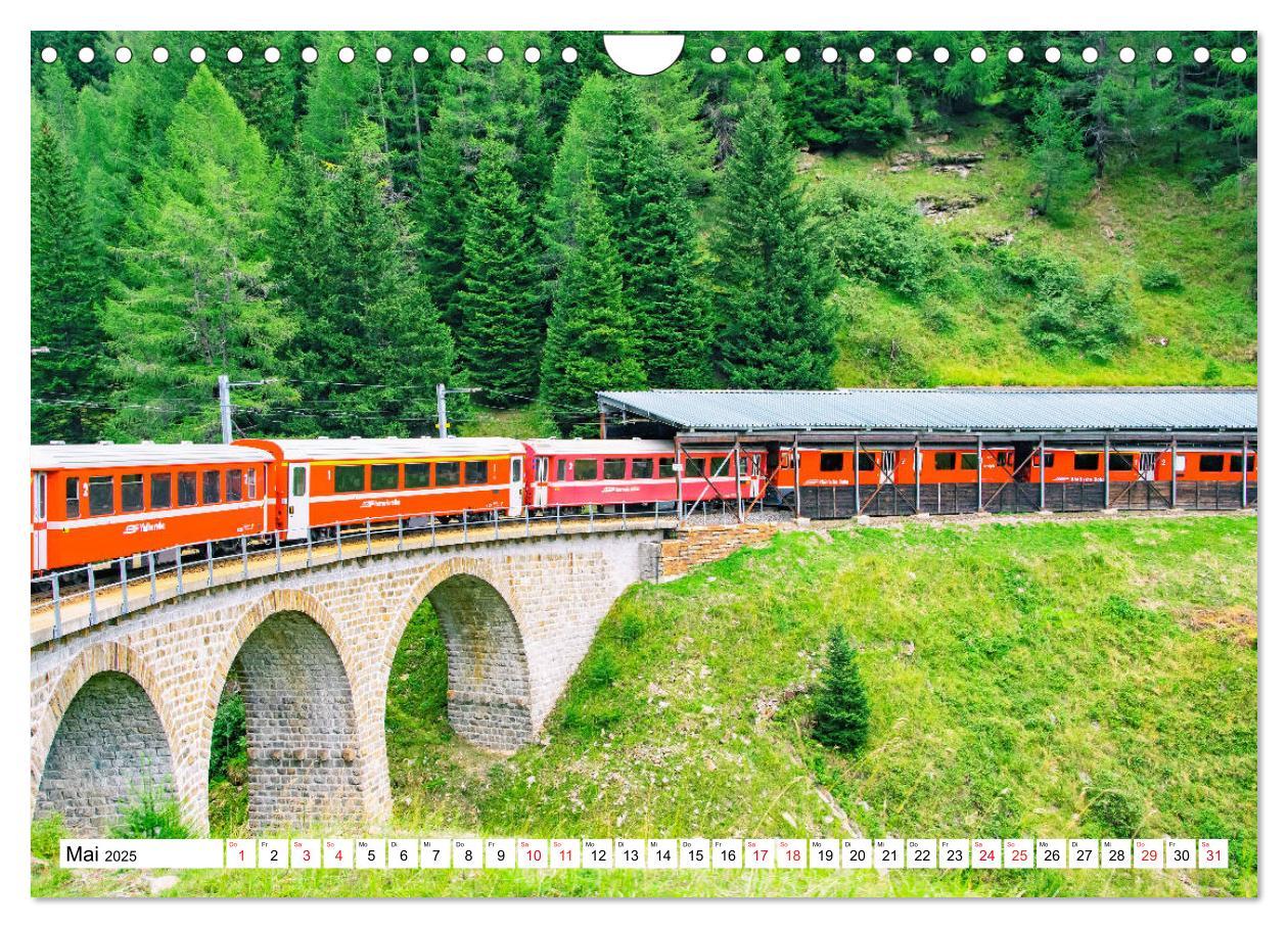 Bild: 9783435200023 | Rhätische Bahn - Fahrt durch die Bündner Alpen (Wandkalender 2025...