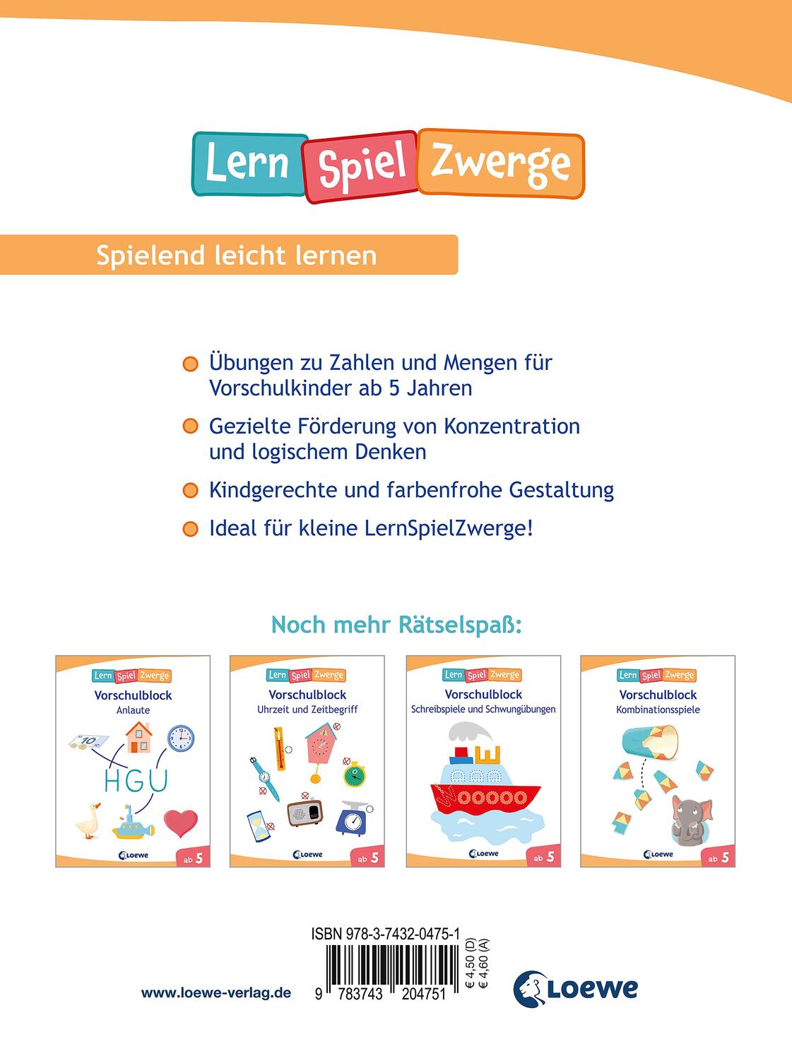 Rückseite: 9783743204751 | Die neuen LernSpielZwerge - Zahlen und Mengen | Taschenbuch | Deutsch