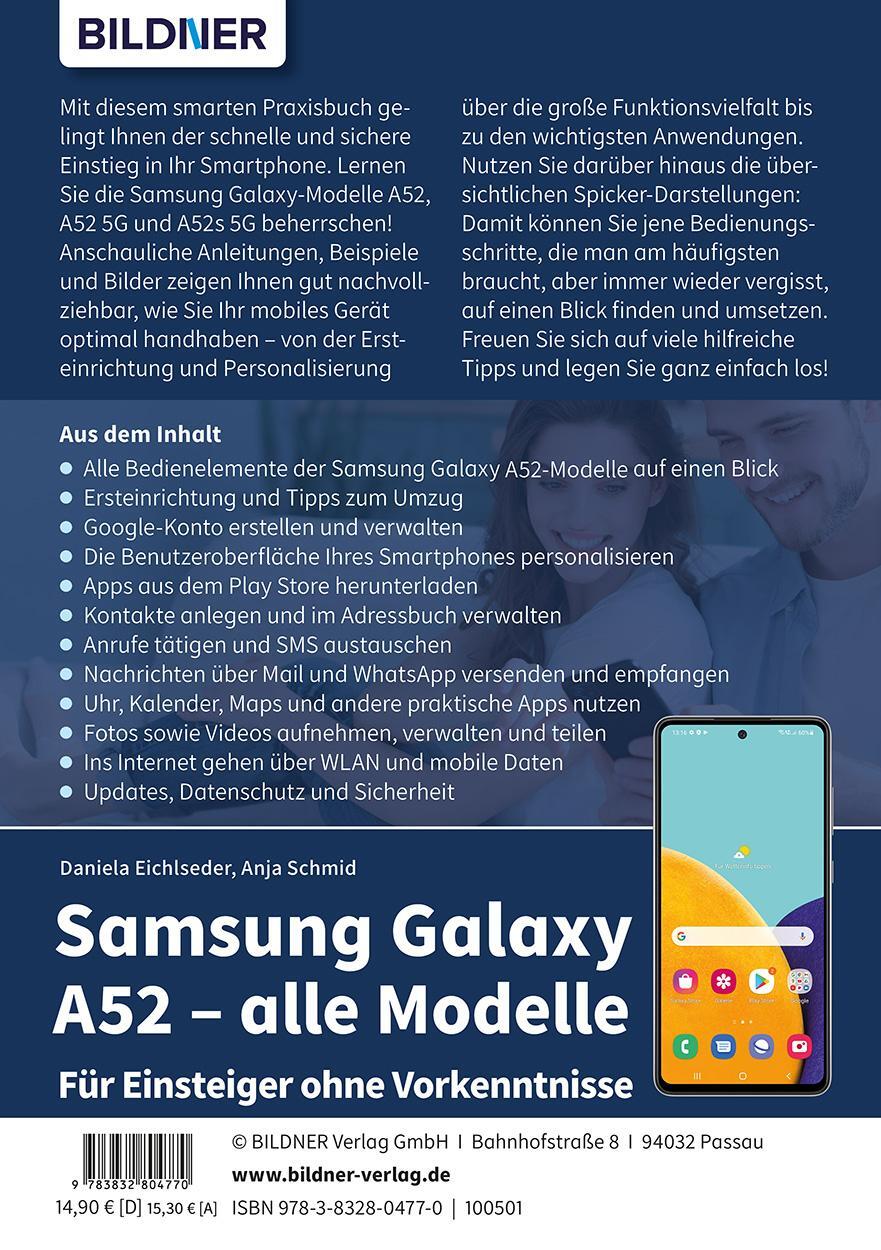 Rückseite: 9783832804770 | Samsung Galaxy A52 - alle Modelle - Für Einsteiger ohne Vorkenntnisse