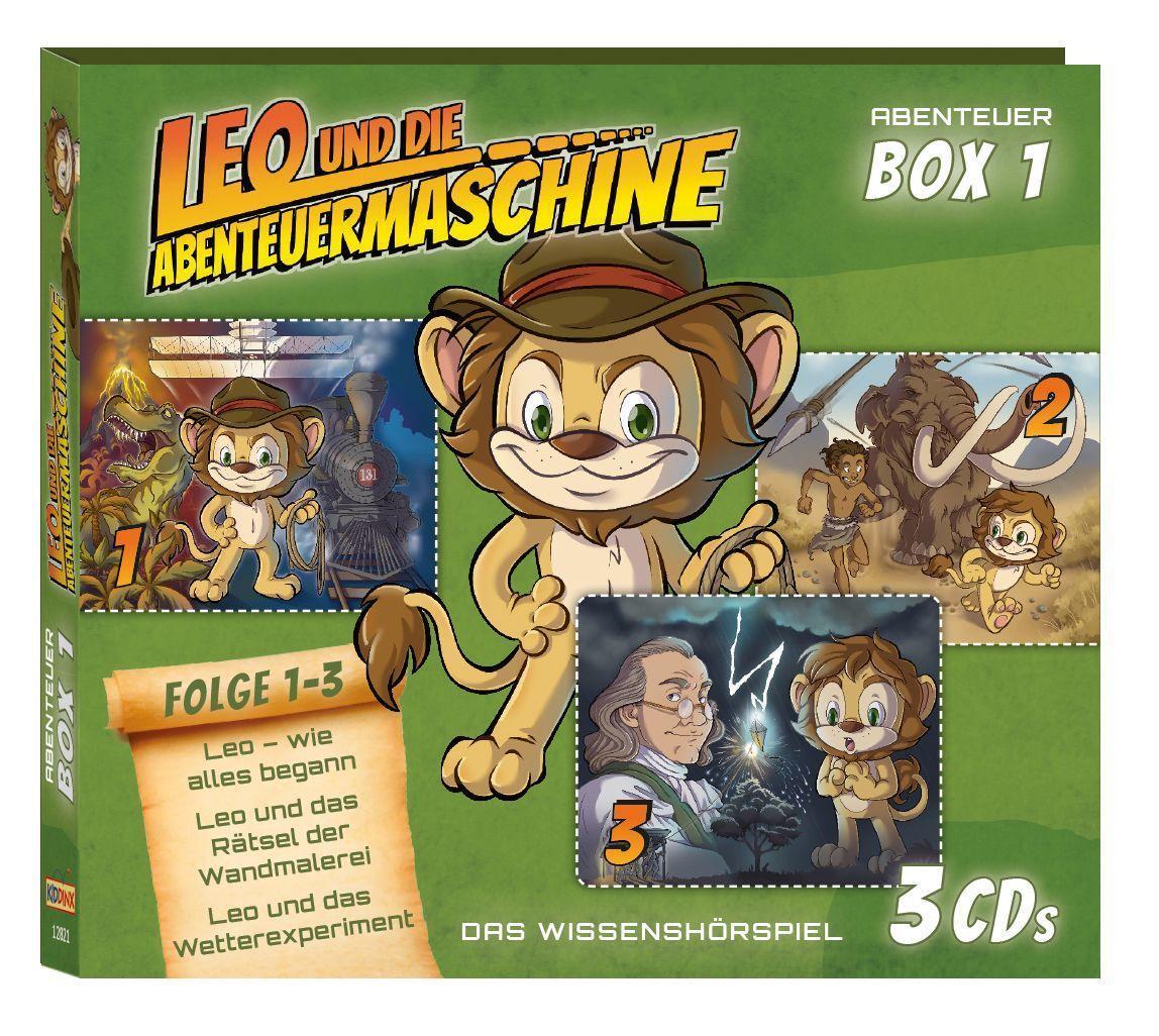 Cover: 4001504128210 | 3er CD-Box:Folge 1-3 | Leo und die Abenteuermaschine | Audio-CD | 2022