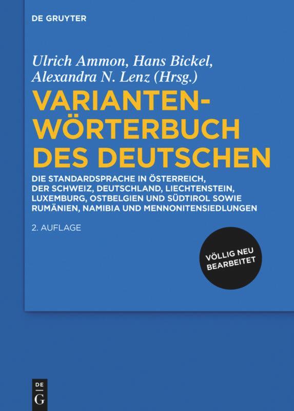 Cover: 9783110340921 | Variantenwörterbuch des Deutschen | Ulrich Ammon (u. a.) | Taschenbuch