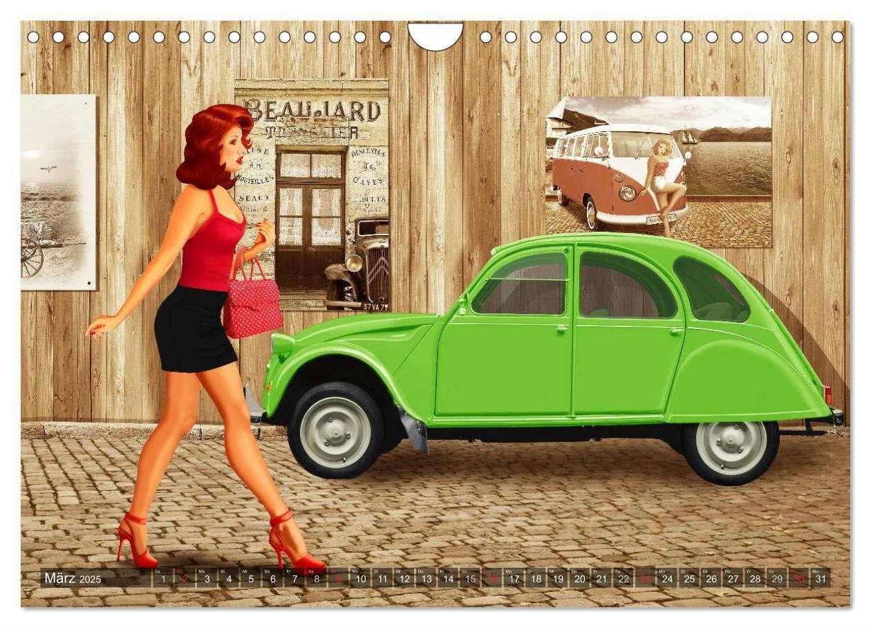 Bild: 9783435473793 | Oldtimer und Pin-Up Girls by Mausopardia (Wandkalender 2025 DIN A4...