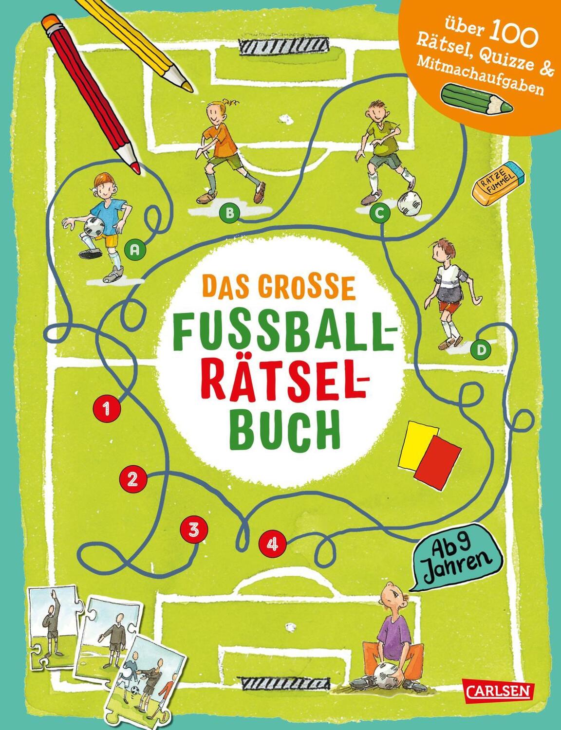 Cover: 9783551191908 | Das große Fußball-Rätselbuch | ab 9 Jahre | Nikki Busch (u. a.) | Buch