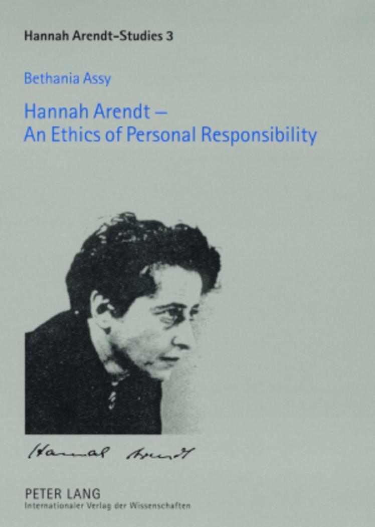 Cover: 9783631549902 | Hannah Arendt ¿ An Ethics of Personal Responsibility | Bethania Assy