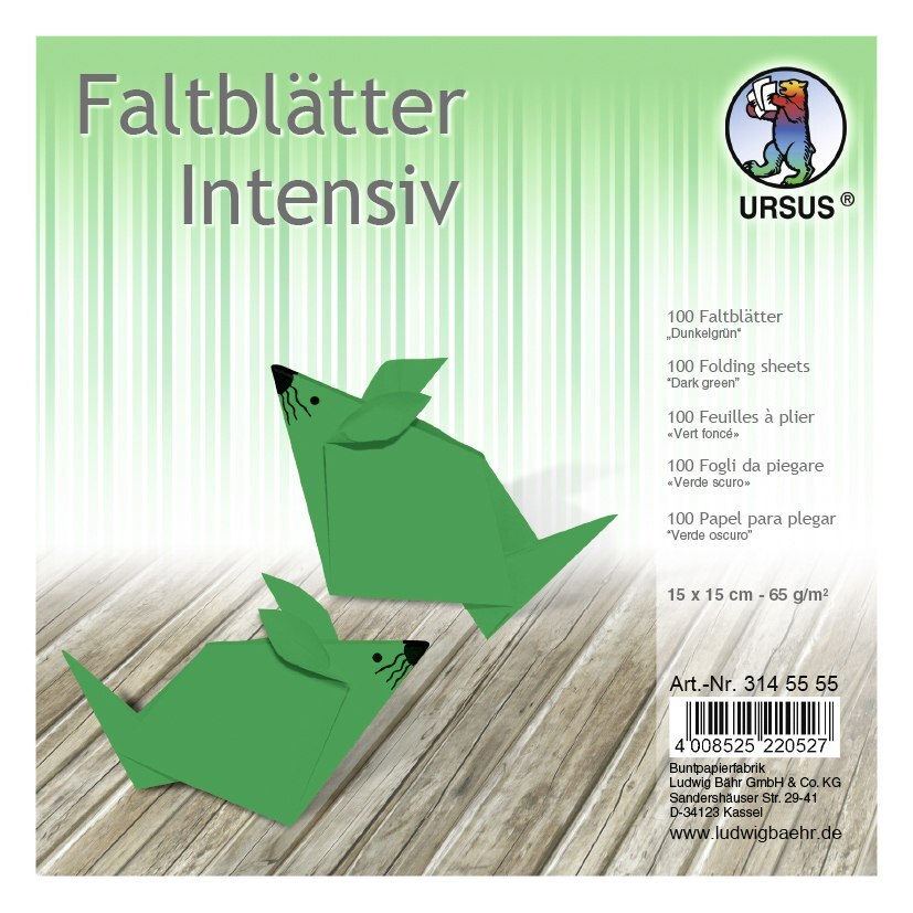 Cover: 4008525220527 | URSUS Falten Faltblätter Uni intensiv, Plakatkarton, 65 g/m², 15 x...