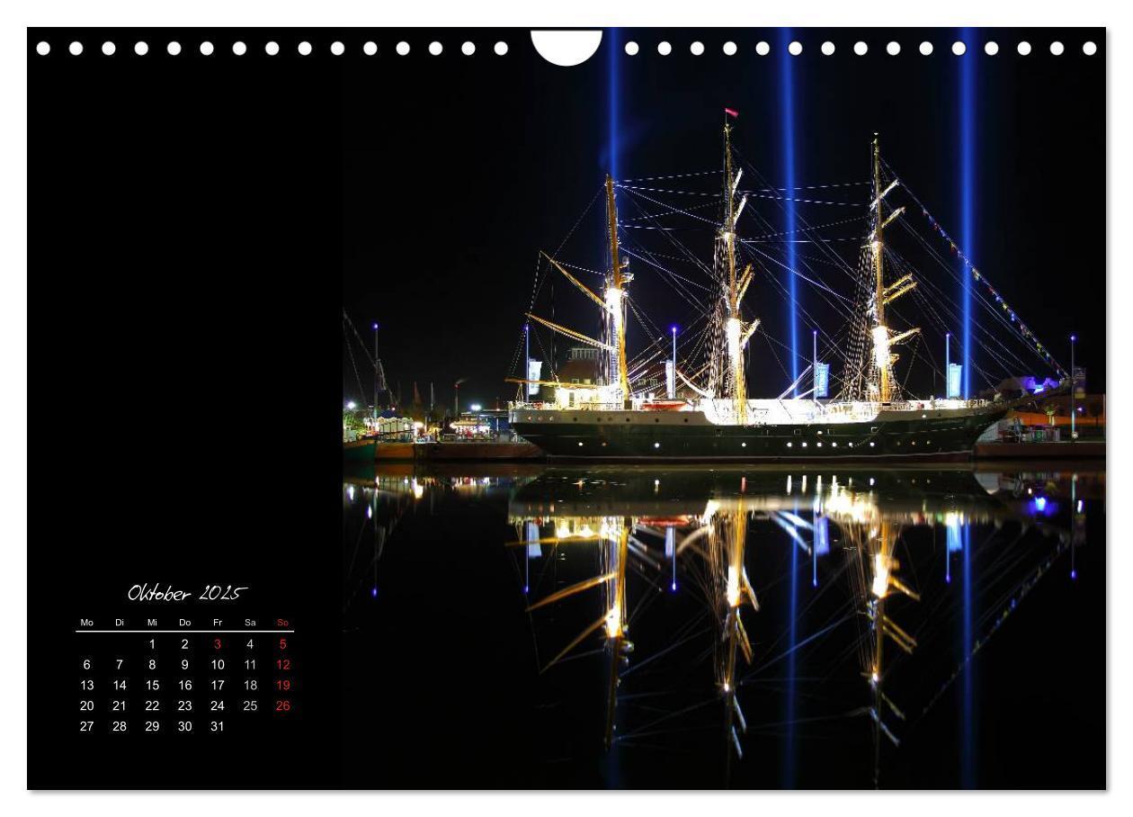 Bild: 9783435831159 | Bremerhaven Nights (Wandkalender 2025 DIN A4 quer), CALVENDO...