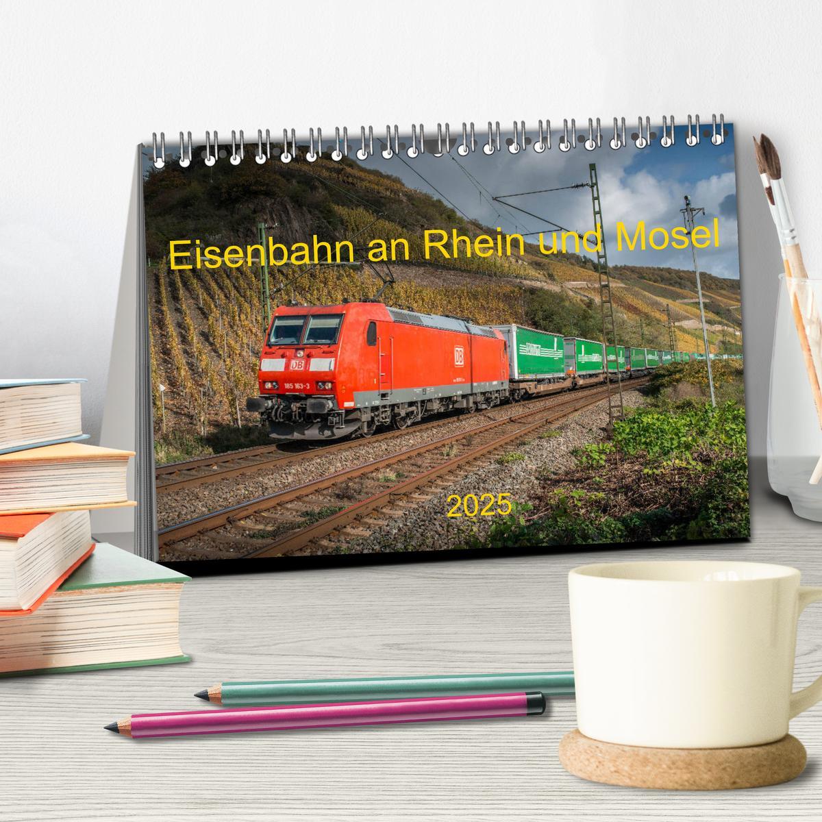 Bild: 9783435696758 | Eisenbahn an Rhein und Mosel 2025 (Tischkalender 2025 DIN A5 quer),...