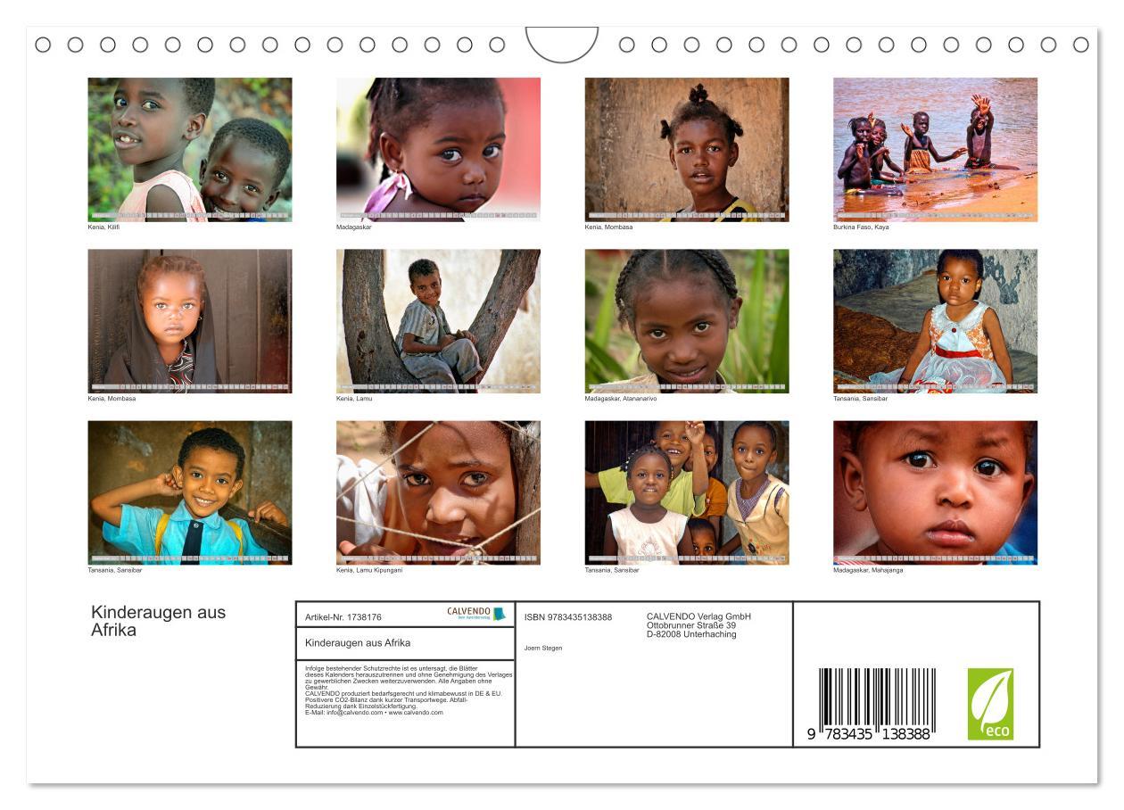 Bild: 9783435138388 | Kinderaugen aus Afrika (Wandkalender 2025 DIN A4 quer), CALVENDO...