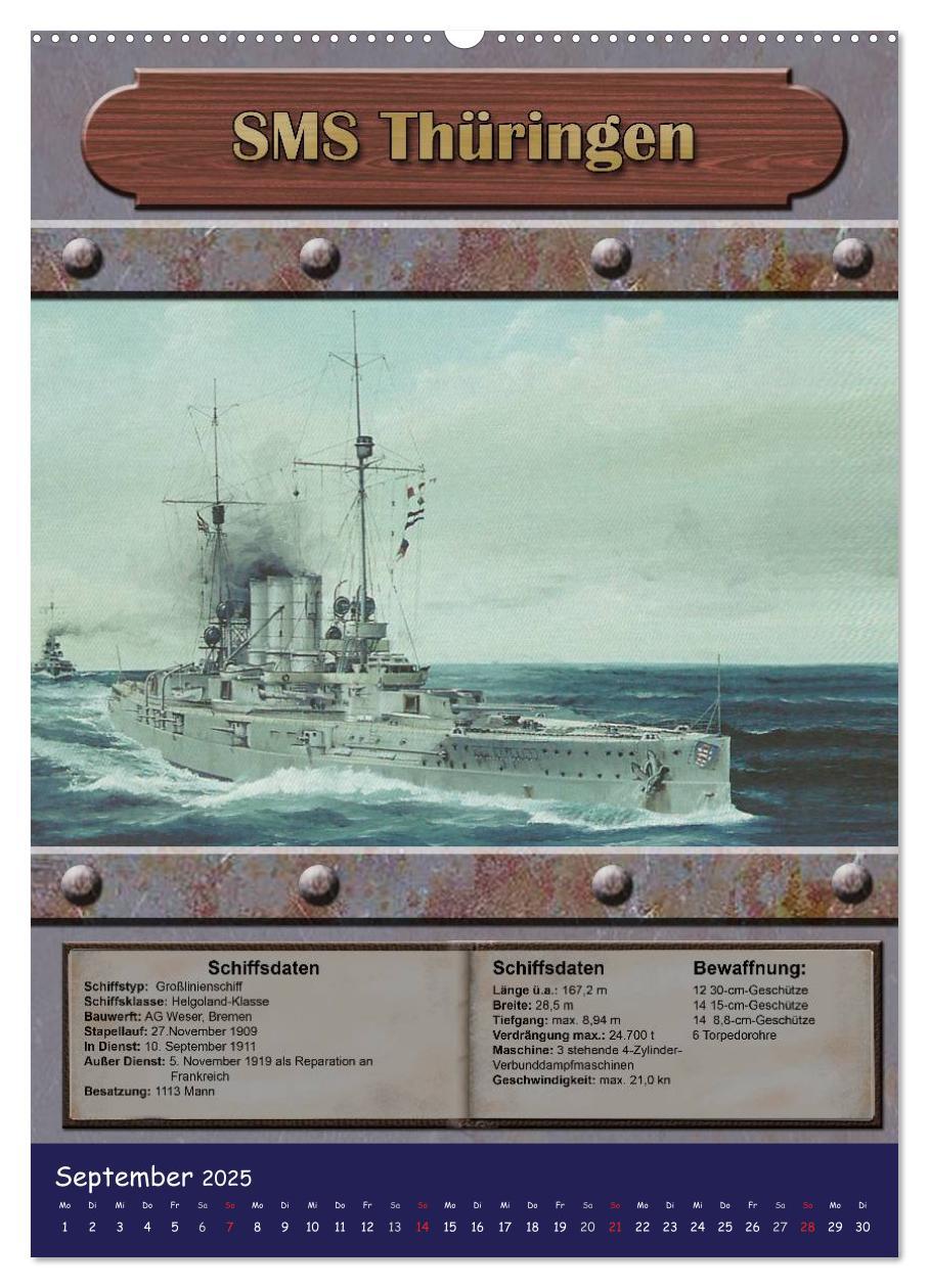 Bild: 9783457059852 | Die kaiserliche Marine 1871 - 1918 (Wandkalender 2025 DIN A2 hoch),...