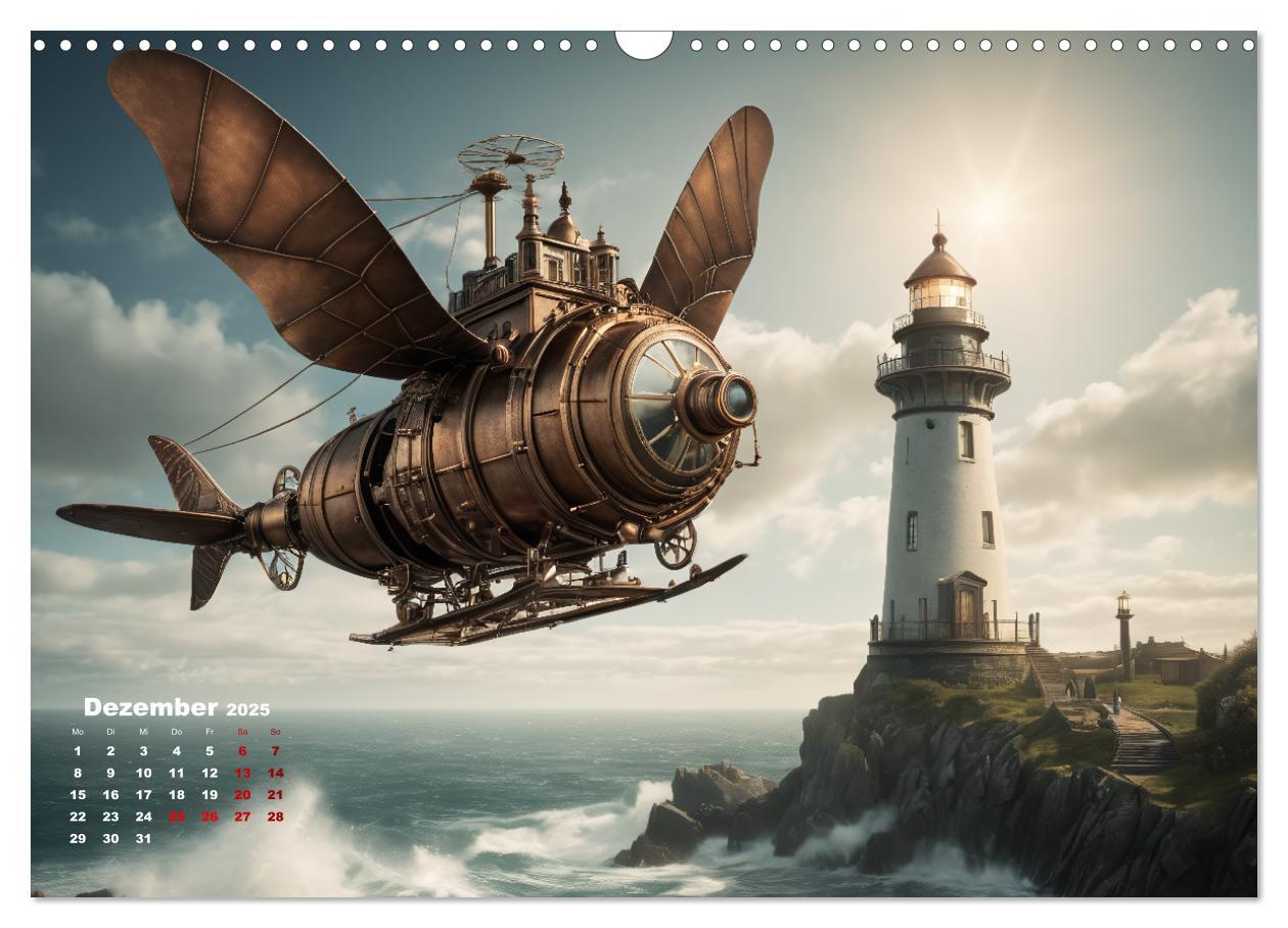 Bild: 9783383803789 | Steampunk - Die Welt der Leuchttürme (Wandkalender 2025 DIN A3...