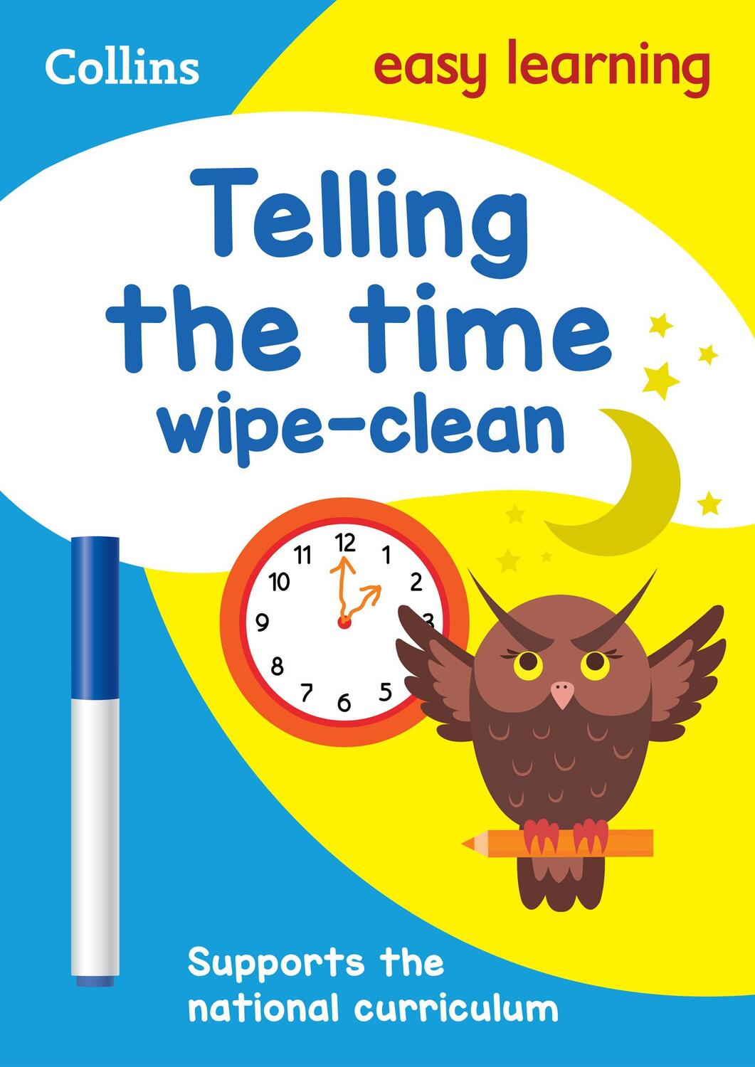 Cover: 9780008275389 | Telling the Time Wipe Clean Activity Book | Ideal for Home Learning