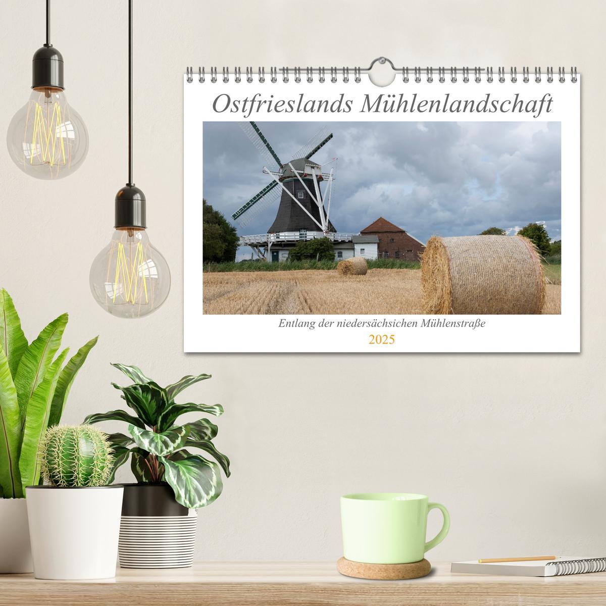 Bild: 9783435152940 | Ostfriesische Mühlenlandschaft (Wandkalender 2025 DIN A4 quer),...