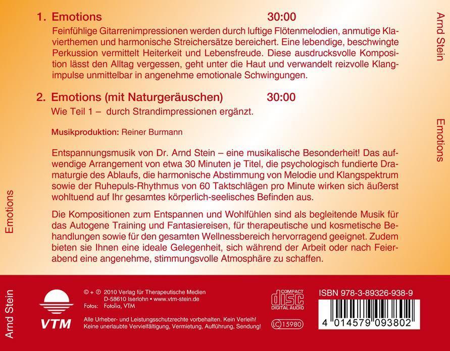 Rückseite: 9783893269389 | Emotions. Musik-CD | Arnd Stein | Audio-CD | Deutsch | 2006
