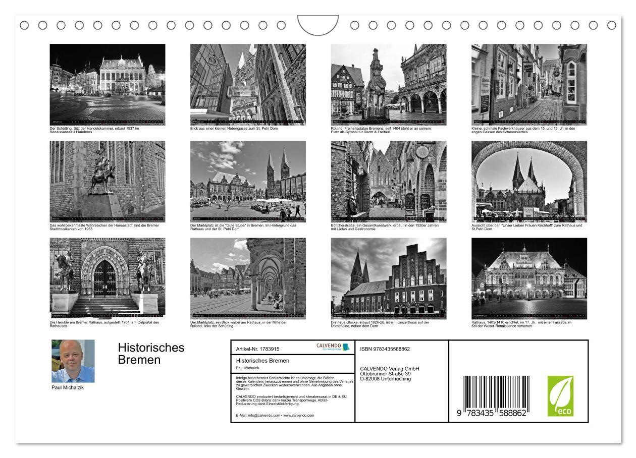 Bild: 9783435588862 | Historisches Bremen (Wandkalender 2025 DIN A4 quer), CALVENDO...