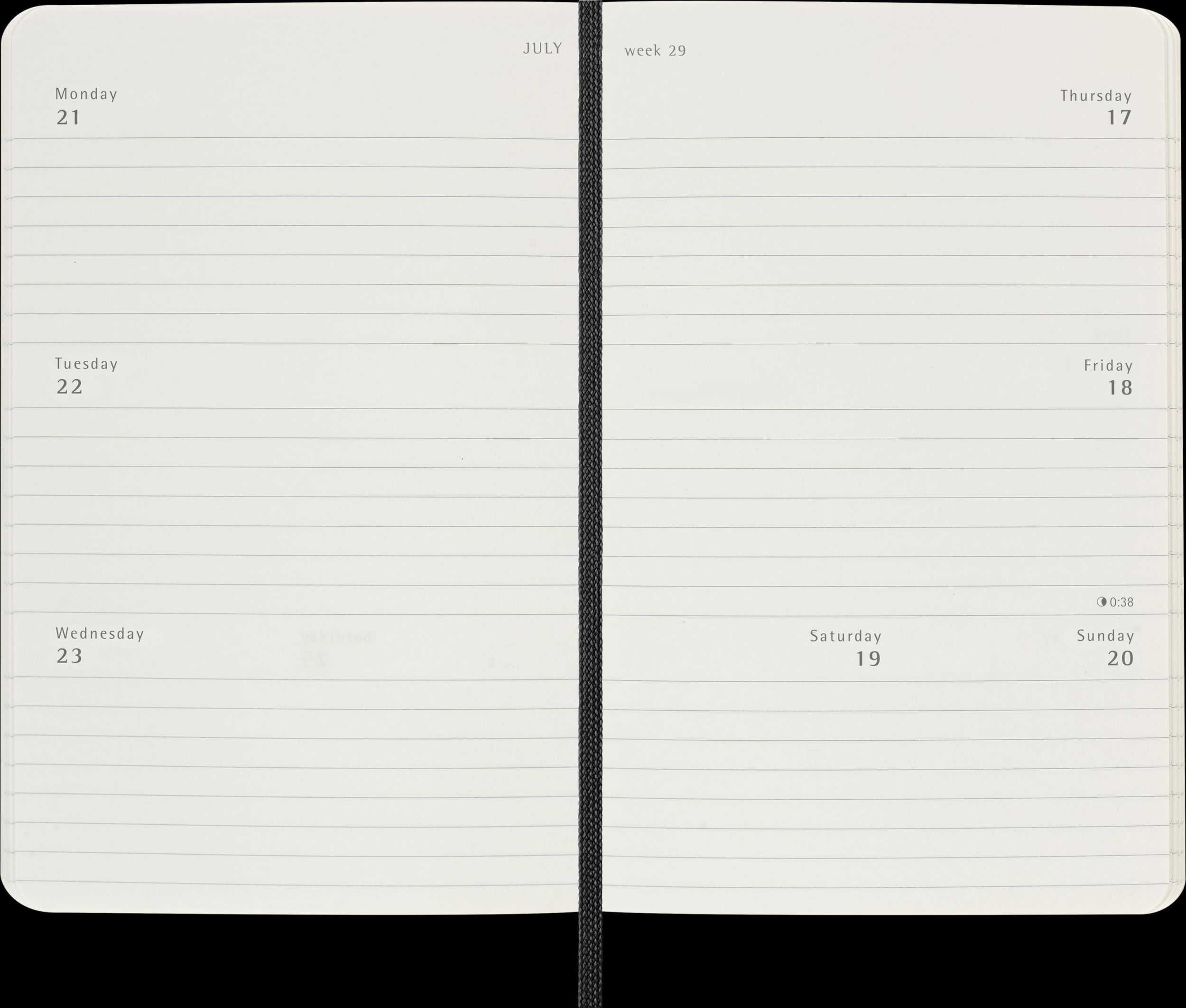 Bild: 8056999270452 | Moleskine 12 Monate Wochenkalender 2025, Pocket/A6, 1 Wo = 2...